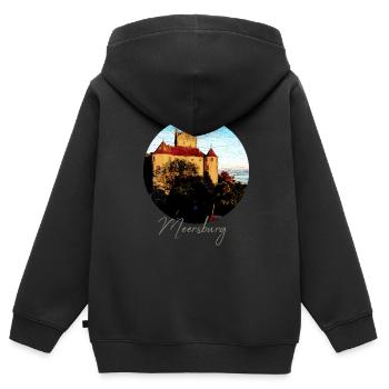 Meersburg,burg,idylle,landschaft,natur - Kinder Premium Organic Zip Hoodie - Schwarz - Hinten - AI Model Kid Male (0cm)