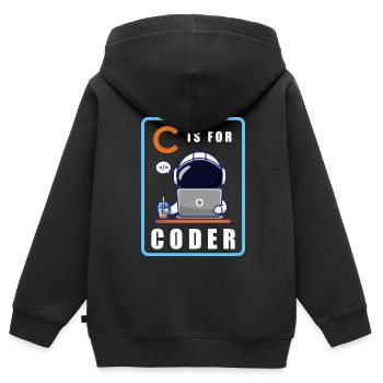 Programmer Coder Software Developer - Kids Premium Organic Zip-up Hoodie - black - Back - AI Model Kid Male (0cm)
