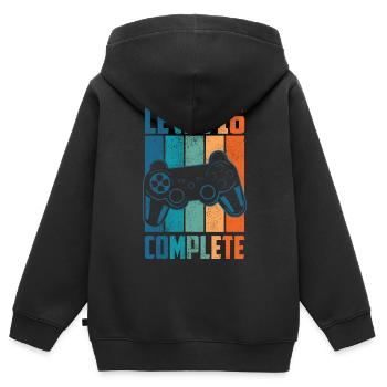 16. Geburtstag Level 16 Complete jahre Geschenk - Kinder Premium Organic Zip Hoodie - Schwarz - Hinten - AI Model Kid Male (0cm)