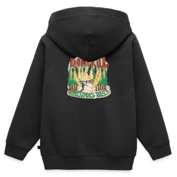 Don’t kill Christmas Trees Weihnachten xmas Axt - Kinder Premium Organic Zip Hoodie - Schwarz - Hinten - AI Model Kid Male (0cm)