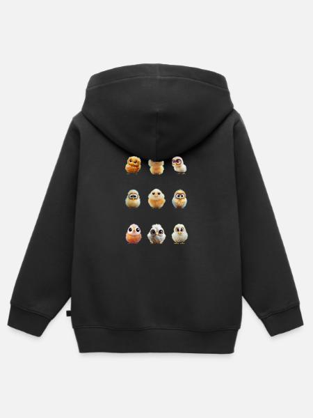 Cicken3x3 - Kinder Premium Organic Zip Hoodie - Schwarz