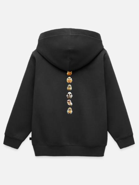 ChickensLong - Kinder Premium Organic Zip Hoodie - Schwarz