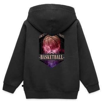 Basketball Basketball Player Fire Sports Player Fan - Kids Premium Organic Zip-up Hoodie - black - Back - AI Model Kid Male (0cm)