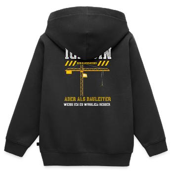 Ich Bin Kein Klugscheißer Aber A... - Kinder Premium Organic Zip Hoodie - Schwarz - Hinten - AI Model Kid Male (0cm)