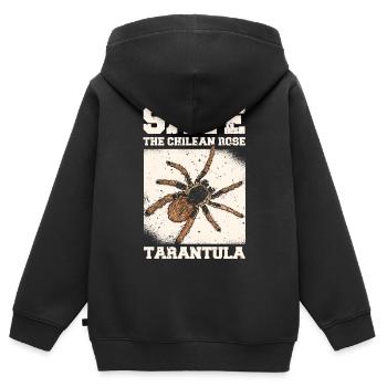 Tarantula Haustier Spinne Tarantulas Spinnen Tiere - Kinder Premium Organic Zip Hoodie - Schwarz - Hinten - AI Model Kid Male (0cm)