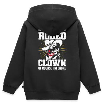 Rodeo - Kinder Premium Organic Zip Hoodie - Schwarz - Hinten - AI Model Kid Male (0cm)