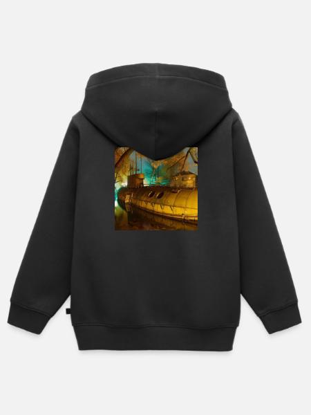 U-Boot FairyTale 2 - Kinder Premium Organic Zip Hoodie - Schwarz