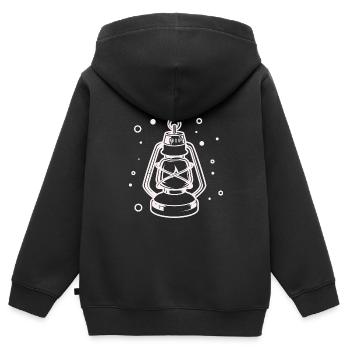 Lampe de nuit - Storm Lantern Mine Lamp - Sweat Premium à capuche zippé enfant bio - noir - Dos - AI Model Kid Male (0cm)