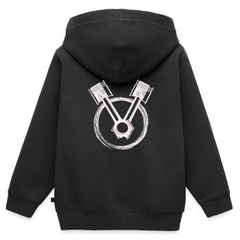 Atelier - Tournevis Tournevis Amateur - Sweat Premium à capuche zippé enfant bio - noir - Dos - AI Model Kid Male (0cm)