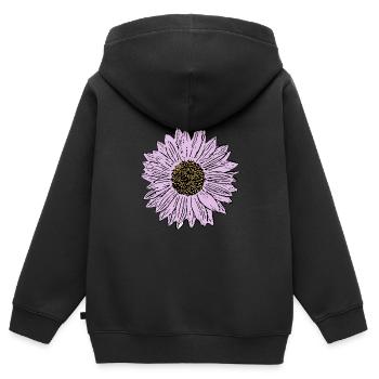 Blume pastell Blume Blumen pastell Blumen flieder - Kinder Premium Organic Zip Hoodie - Schwarz - Hinten - AI Model Kid Male (0cm)