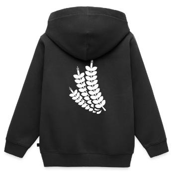 Épi de blé - Sweat Premium à capuche zippé enfant bio - noir - Dos - AI Model Kid Male (0cm)