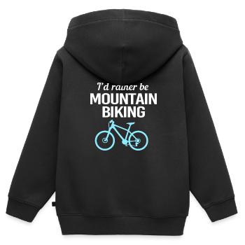 VTT VTT VTT - Sweat Premium à capuche zippé enfant bio - noir - Dos - AI Model Kid Male (0cm)