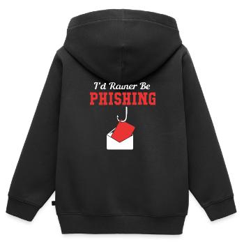 Cybersecurity Cyber Programmer Hacker - Kids Premium Organic Zip-up Hoodie - black - Back - AI Model Kid Male (0cm)