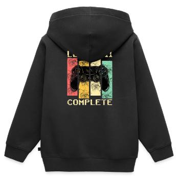 Level 11 Unlocked Shirt 11th Birthday Shirt - Kids Premium Organic Zip-up Hoodie - black - Back - AI Model Kid Male (0cm)