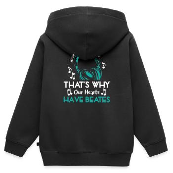 Music Is Life Have Beates - Kinder Premium Organic Zip Hoodie - Schwarz - Hinten - AI Model Kid Male (0cm)