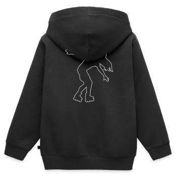 Roller Skates Roller Skating Damen Roller Skating - Kinder Premium Organic Zip Hoodie - Schwarz - Hinten - AI Model Kid Male (0cm)