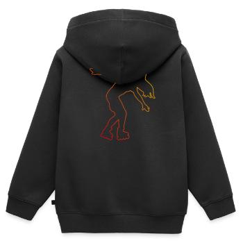Patinage à roulettes Patins à roulettes - Sweat Premium à capuche zippé enfant bio - noir - Dos - AI Model Kid Male (0cm)