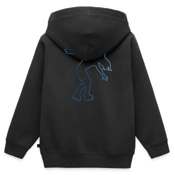 Skate Roller Skates Herren Roller Skating Roller S - Kinder Premium Organic Zip Hoodie - Schwarz - Hinten - AI Model Kid Male (0cm)