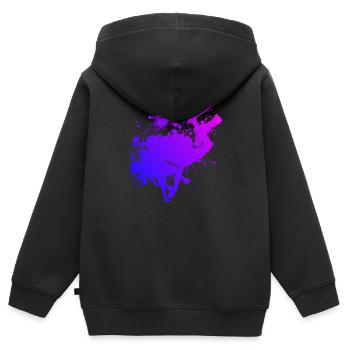 Diving Men's Scuba Diving Diving Free Dive - Kids Premium Organic Zip-up Hoodie - black - Back - AI Model Kid Male (0cm)