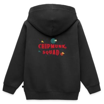 Écureuil mignon de l'escouade des Chipmunk - Sweat Premium à capuche zippé enfant bio - noir - Dos - AI Model Kid Male (0cm)