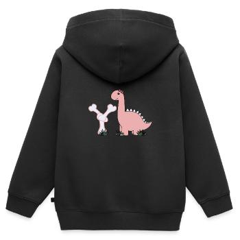 Buchstabe Y - Kinder Premium Organic Zip Hoodie - Schwarz - Hinten - AI Model Kid Male (0cm)