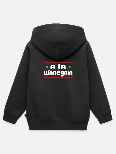 WANEGAIN - Kinder Premium Organic Zip Hoodie - Schwarz
