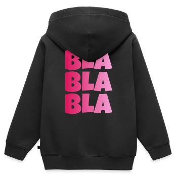 BLA BLA BLAS - Sweat Premium à capuche zippé enfant bio - noir - Dos - AI Model Kid Male (0cm)