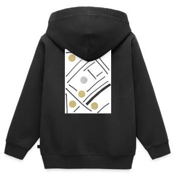 Sugar - Kinder Premium Organic Zip Hoodie - Schwarz - Hinten - AI Model Kid Male (0cm)
