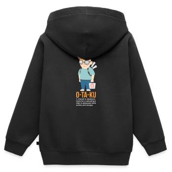 Anime Otaku Boy - Kinder Premium Organic Zip Hoodie - Schwarz - Hinten - AI Model Kid Male (0cm)