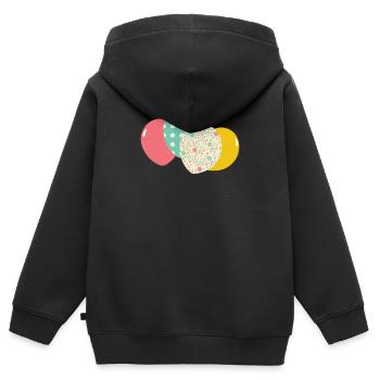 luftballons - Kinder Premium Organic Zip Hoodie - Schwarz - Hinten - AI Model Kid Male (0cm)