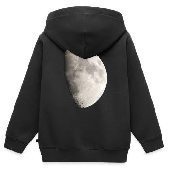 Halbmond schönes Monddesign - Kinder Premium Organic Zip Hoodie - Schwarz - Hinten - AI Model Kid Male (0cm)