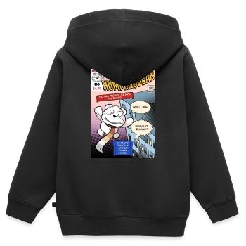 Der erstaunliche Hummingbear #0 - Kinder Premium Organic Zip Hoodie - Schwarz - Hinten - AI Model Kid Male (0cm)