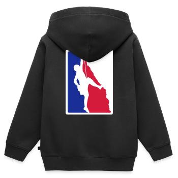Extreme Sports Hobby Rock Climbing - Kids Premium Organic Zip-up Hoodie - black - Back - AI Model Kid Male (0cm)