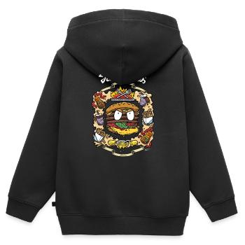burger love - Kinder Premium Organic Zip Hoodie - Schwarz - Hinten - AI Model Kid Male (0cm)