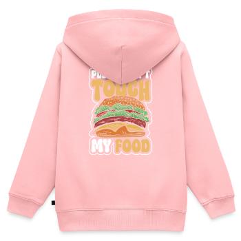 Nicht Anfassen Eigentum Provokation Einzelkind - Kinder Premium Organic Zip Hoodie - Rosa - Hinten - AI Model Kid Female (0cm)