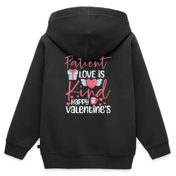 Valentinstag Freund Verliebt Zuneigung - Kinder Premium Organic Zip Hoodie - Schwarz - Hinten - AI Model Kid Male (0cm)