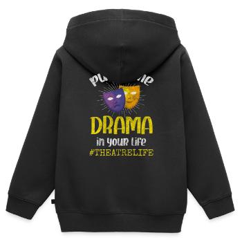 Schauspieler Bühnenbild Oper Kulisse - Kinder Premium Organic Zip Hoodie - Schwarz - Hinten - AI Model Kid Male (0cm)