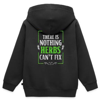 Potion Druide Naturopathe - Sweat Premium à capuche zippé enfant bio - noir - Dos - AI Model Kid Male (0cm)