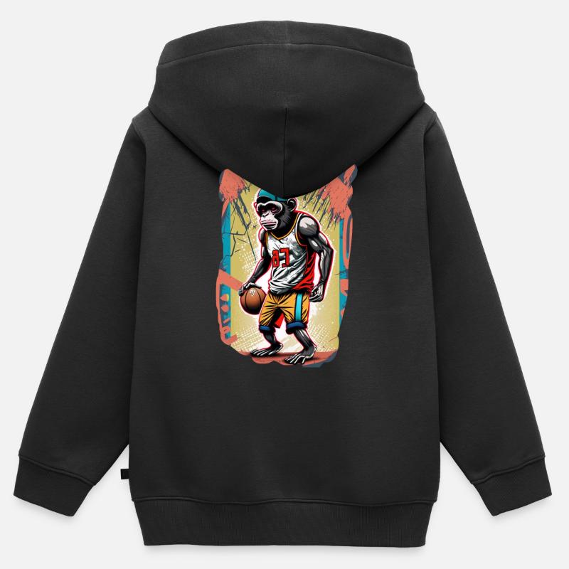 IMG 1529 - Sweat Premium à capuche zippé enfant bio - noir