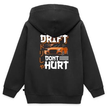 Driften Quer - Kinder Premium Organic Zip Hoodie - Schwarz - Hinten - AI Model Kid Male (0cm)