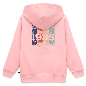 Legendärer Jahrgang 1935 - Kinder Premium Organic Zip Hoodie - Rosa - Hinten - AI Model Kid Female (0cm)