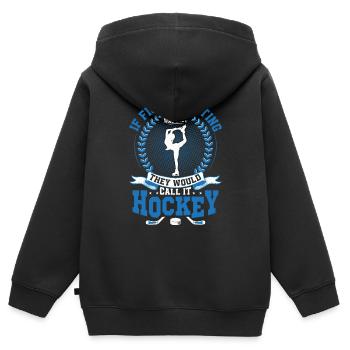 Grace Over Game: Figure Skating's Challenge - Kinder Premium Organic Zip Hoodie - Schwarz - Hinten - AI Model Kid Male (0cm)