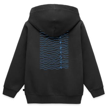 Sorpesee Wellen blau - Kinder Premium Organic Zip Hoodie - Schwarz - Hinten - AI Model Kid Male (0cm)