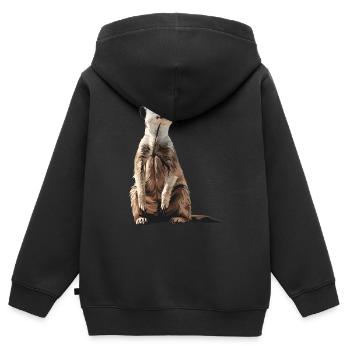 Suricate - Sweat Premium à capuche zippé enfant bio - noir - Dos - AI Model Kid Male (0cm)