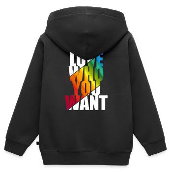 Gay Pride - Kinder Premium Organic Zip Hoodie - Schwarz - Hinten - AI Model Kid Male (0cm)