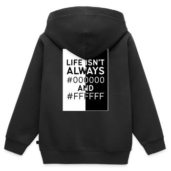 Designerin Grafiker Grafik Designer Künstler - Kinder Premium Organic Zip Hoodie - Schwarz - Hinten - AI Model Kid Male (0cm)