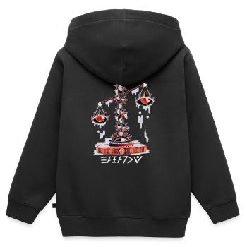 Negative Balance - Kids Premium Organic Zip-up Hoodie - black - Back - AI Model Kid Male (0cm)