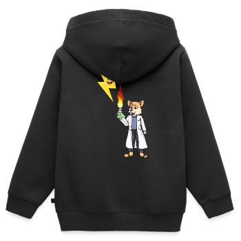 Chemiker Labor Chemikalien Reagenzglas Chemie - Kinder Premium Organic Zip Hoodie - Schwarz - Hinten - AI Model Kid Male (0cm)