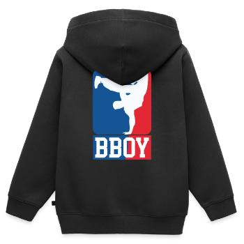 Breakdance B-Boy Streetdance Design Hip Hop Dance - Kinder Premium Organic Zip Hoodie - Schwarz - Hinten - AI Model Kid Male (0cm)