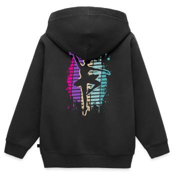 Ballett-Tänzerin - Ballett - Ballerina - Kinder Premium Organic Zip Hoodie - Schwarz - Hinten - AI Model Kid Male (0cm)